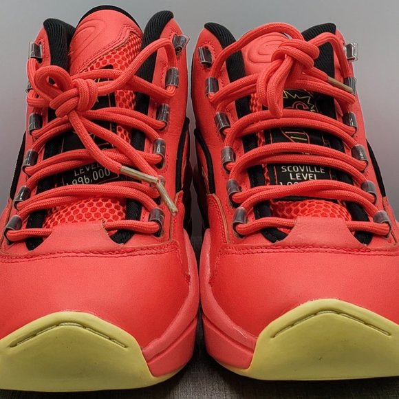 REEBOK QUESTION MID 'HOT ONES' MEN'S SIZE 9.5 BASKETBALL SNEAKERS (GV7093) RARE - Picture 7 of 9